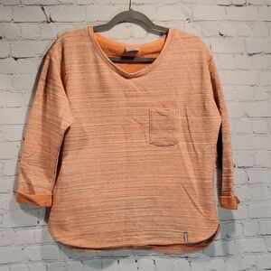 Columbia women's cuffed sleeve orange sweatshirt